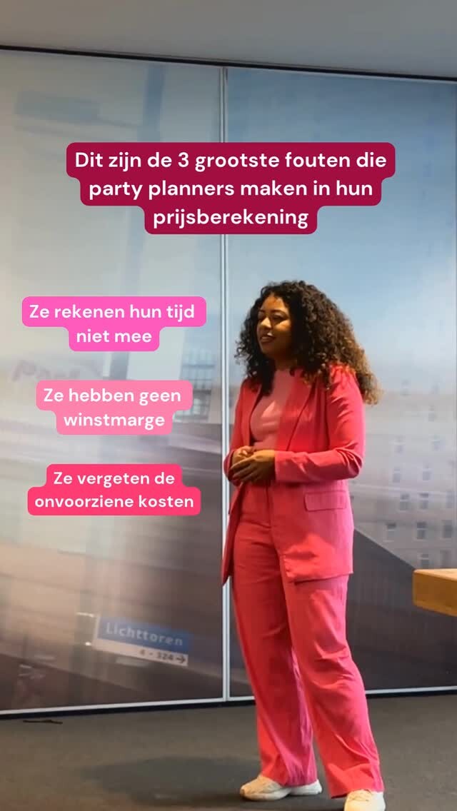 Ik weet hoe spannend het is om een prijs te bepalen. Maar wist je dat de meeste party planners drie grote fouten maken in hun prijsberekening? 

1️⃣Ze vergeten hun tijd
2️⃣Rekenen te weinig (of geen) winstmarge
3️⃣ Of vergeten de onvoorziene kosten. 

In mijn webinar leg ik uit hoe je dit voorkomt. Meld je aan en ontdek wat je écht hoort te verdienen.

➡️Reageer met Web-2 en ik stuur je de link.

#partyplanningacademy #partybusiness #partytips #prijsberekening #partystyling